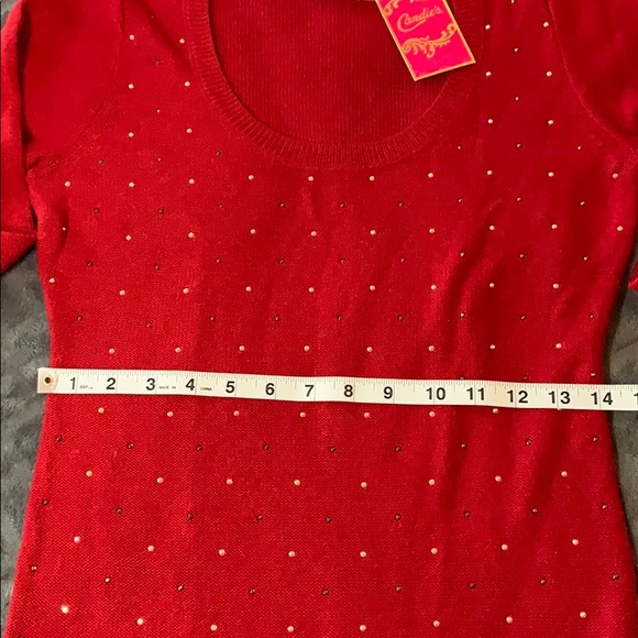 Red Sequined Sweater - Picture 8 of 8